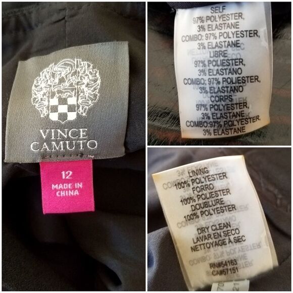 Vince Camuto Cross Back Crepe & Satin Dress - Picture 8 of 8